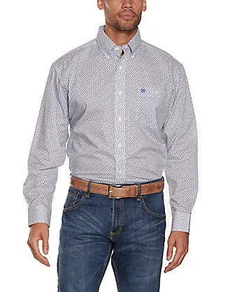 10MG2033B - Wrangler Men's Classics Button-Up Shirt - White