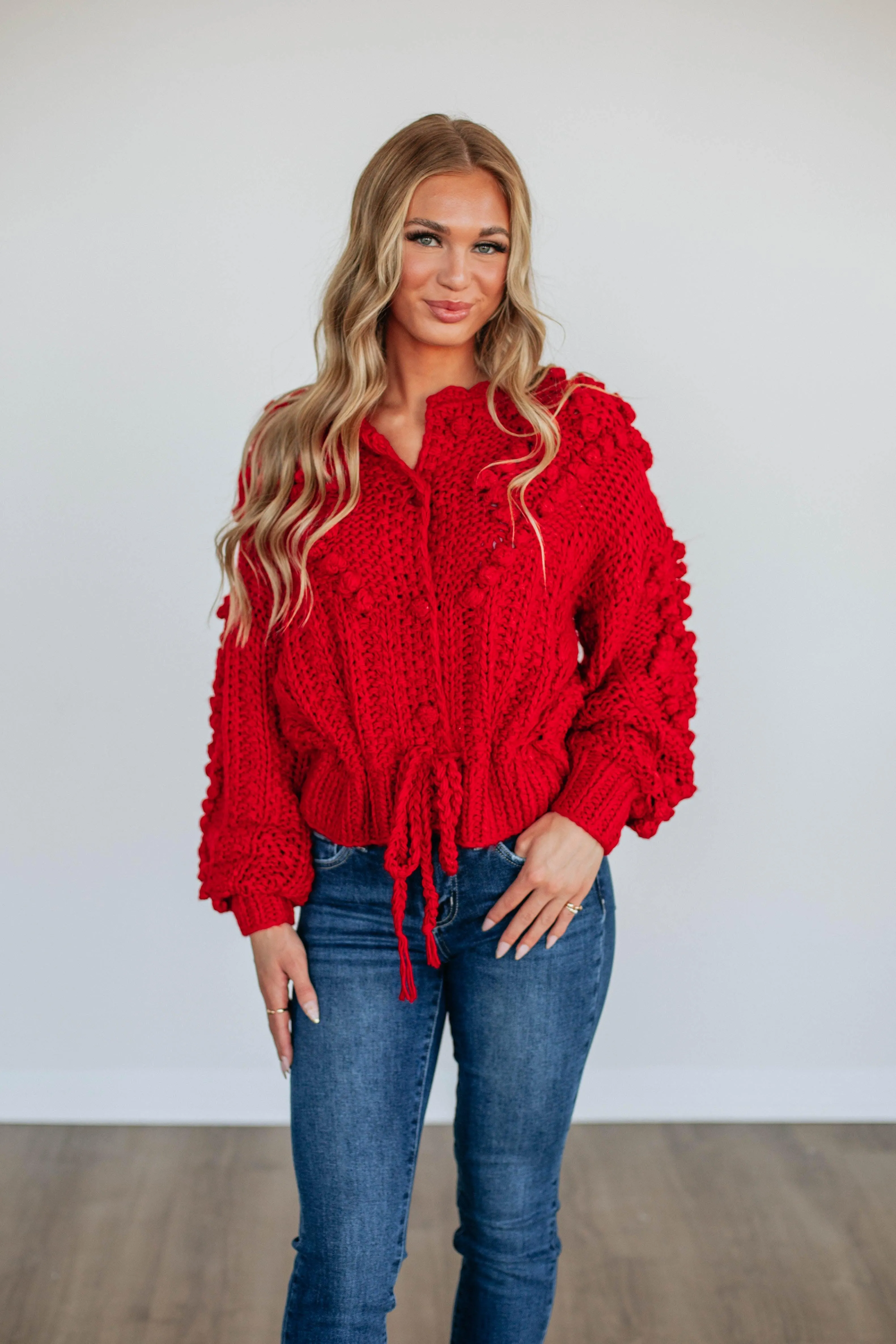 Darcie Cardigan - Cherry