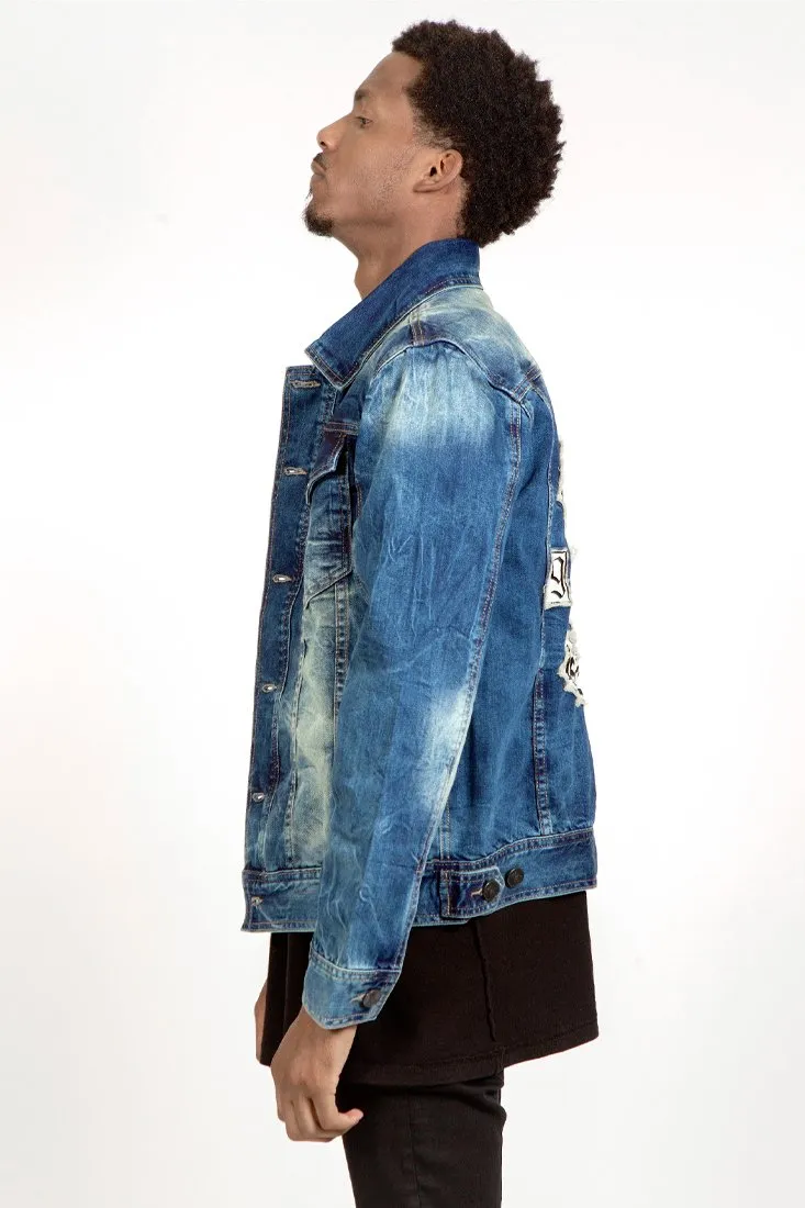 Death Row Records x King Ice - Denim Patched Jacket