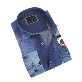 Denim California Patch Button Down Shirt