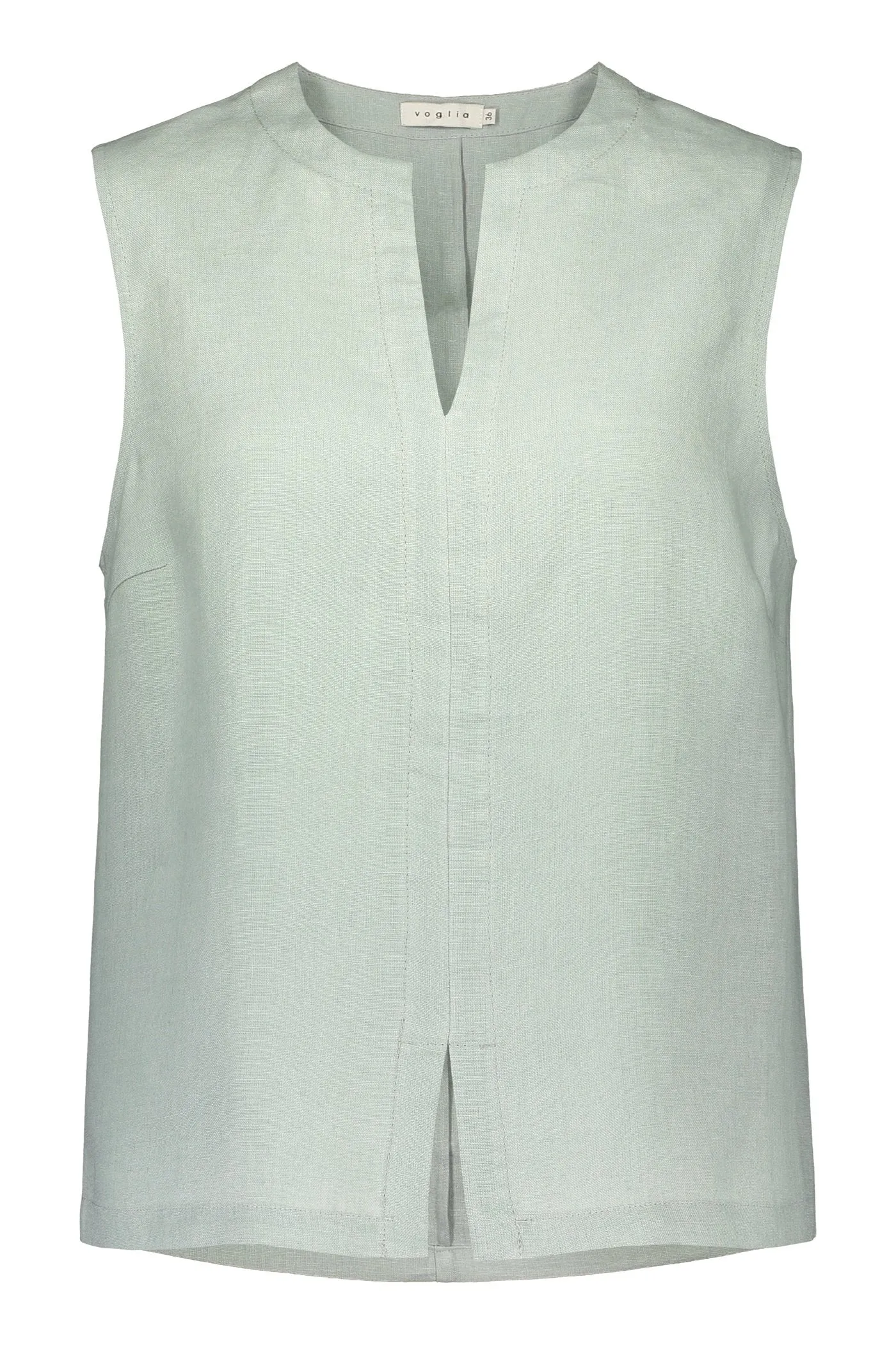 Grace Linen Top Aqua