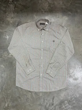 Home Bound Plaid Button Up Shirt - Brown/Salmon/Light Blue