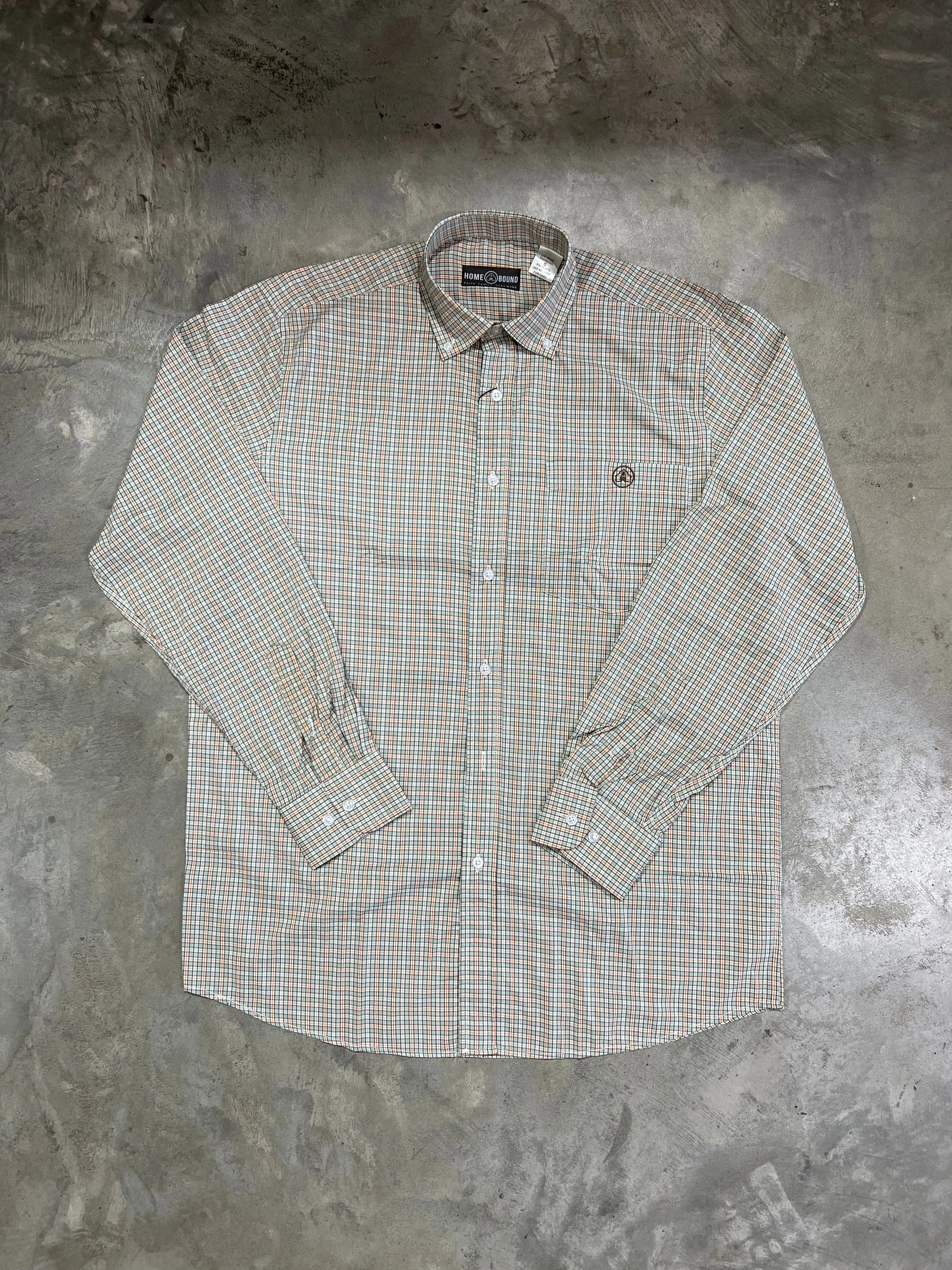 Home Bound Plaid Button Up Shirt - Brown/Salmon/Light Blue