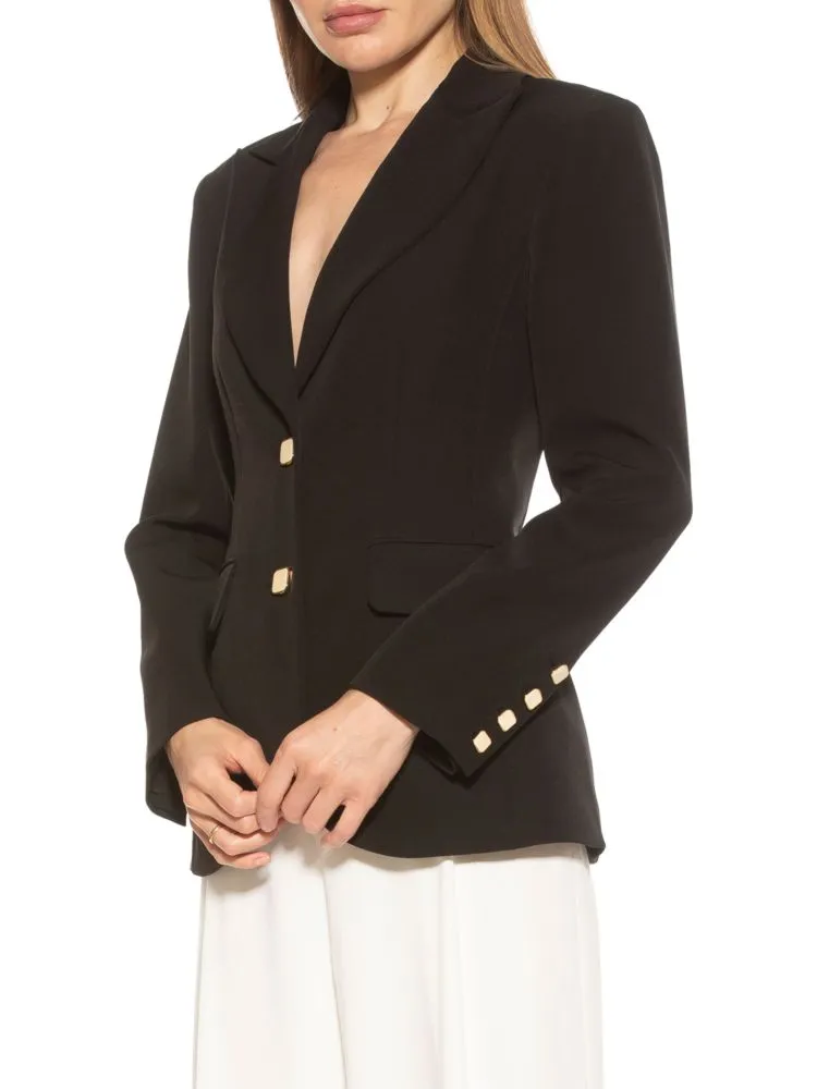 Jessica Peak Alexia Admor lapel blazer, navy