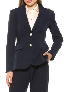 Jessica Peak Alexia Admor lapel blazer, navy