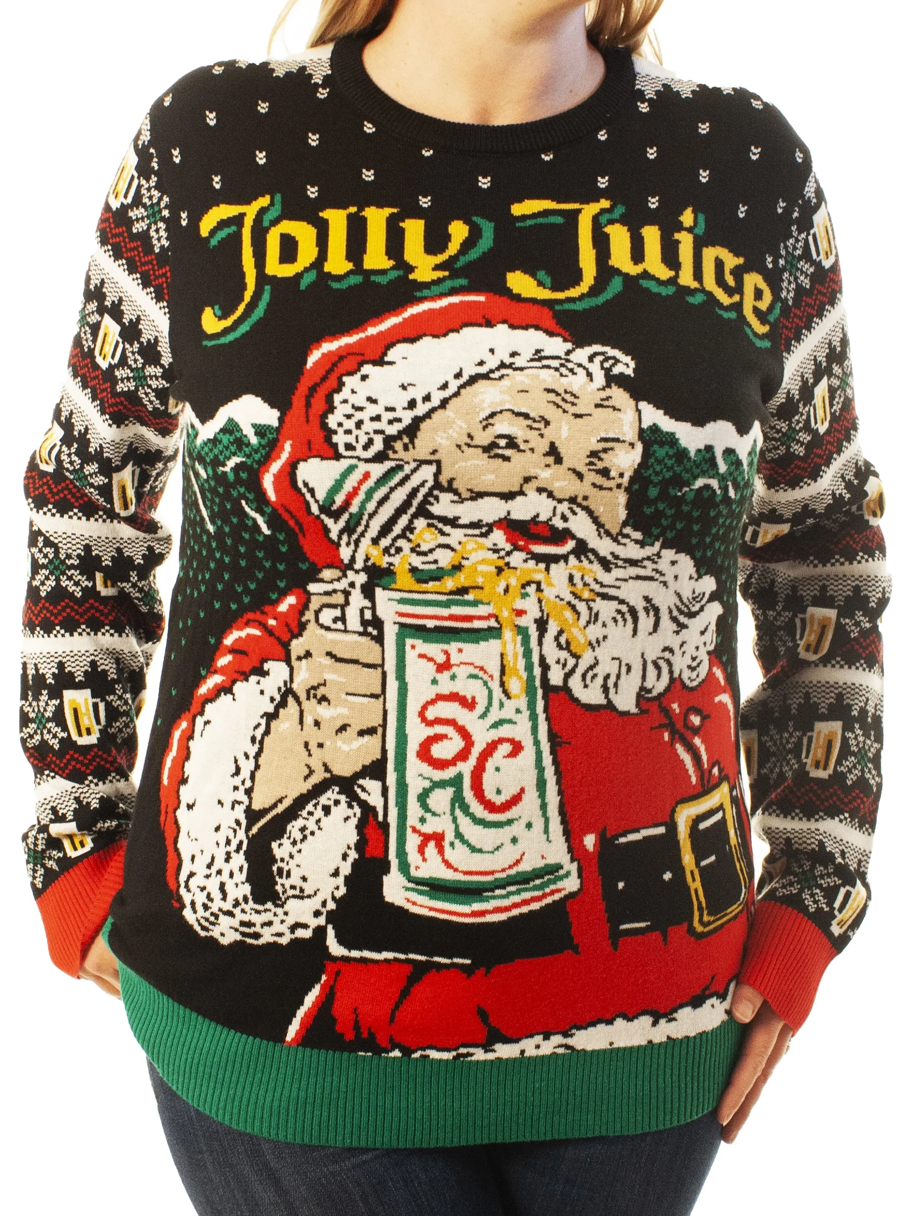 Jolly Juice | Ugly Christmas Sweater For Men & Women | Unisex Sizing