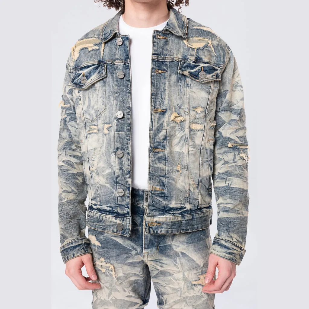 Lightning Wash Jean Jacket - Blue Toast