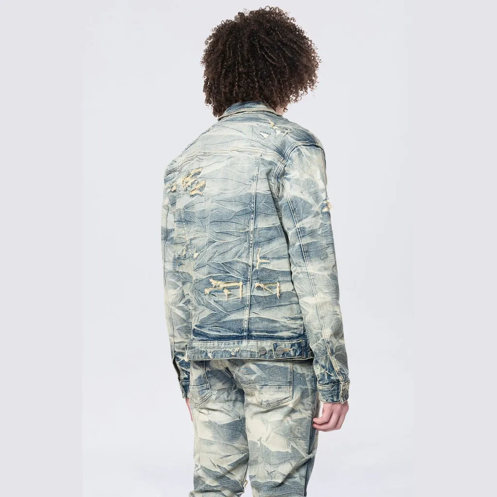 Lightning Wash Jean Jacket - Blue Toast