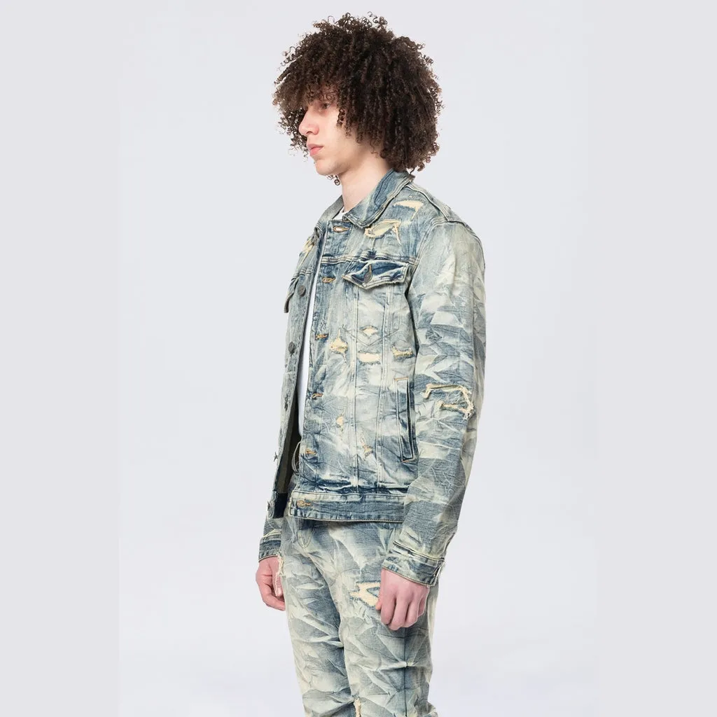 Lightning Wash Jean Jacket - Blue Toast