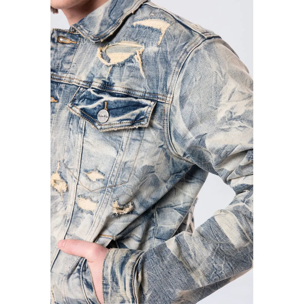 Lightning Wash Jean Jacket - Blue Toast