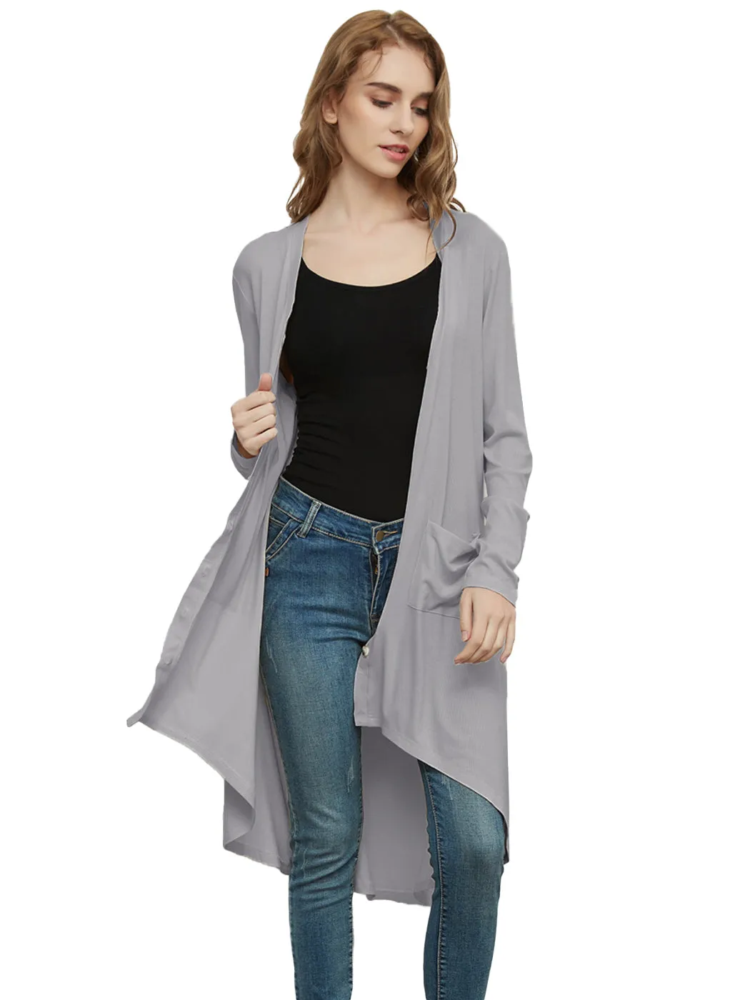 Long Sleeve Button Down Knit Ribbed Cardigan