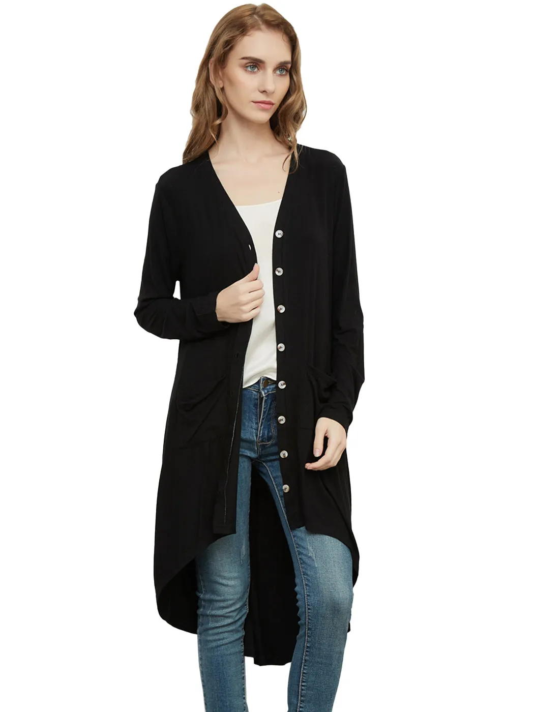 Long Sleeve Button Down Knit Ribbed Cardigan