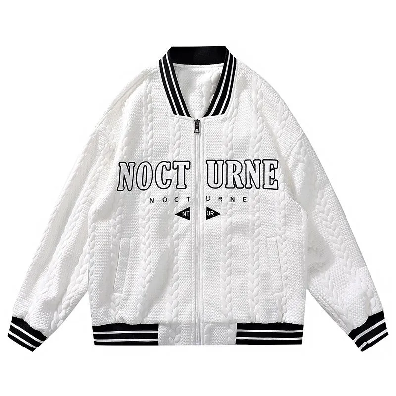 Loose Fit Casual Varsity Jacket