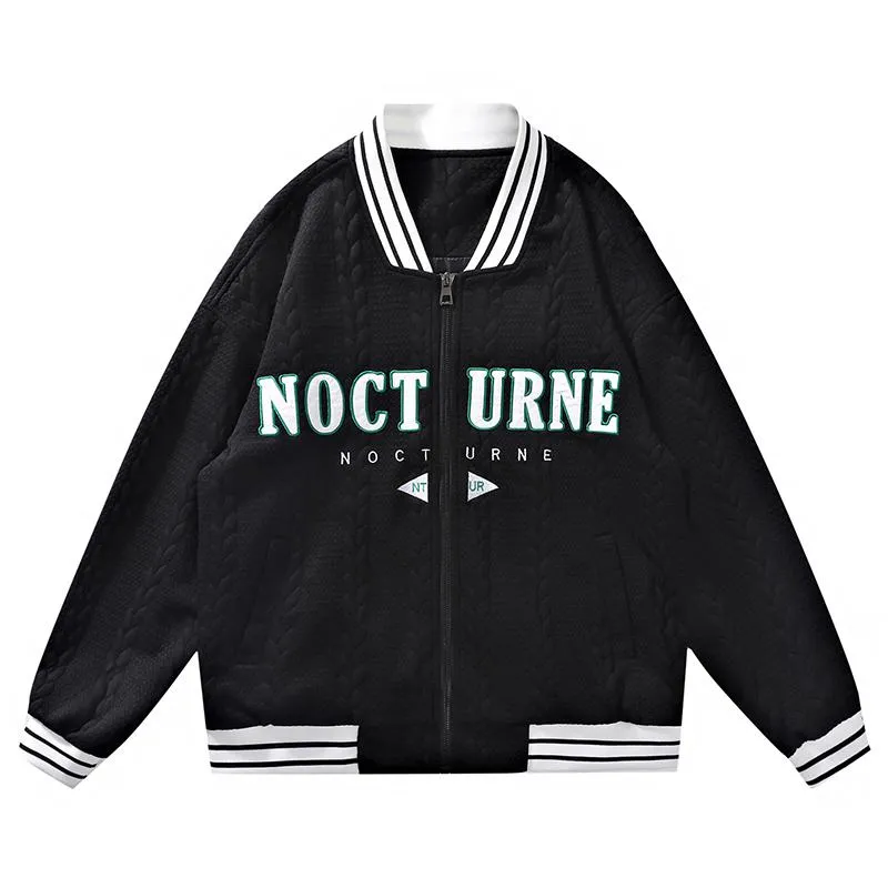 Loose Fit Casual Varsity Jacket