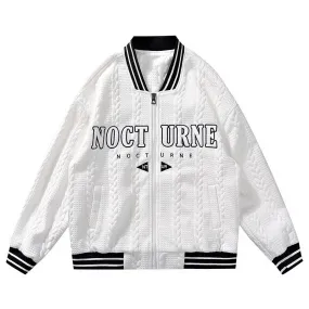 Loose Fit Casual Varsity Jacket