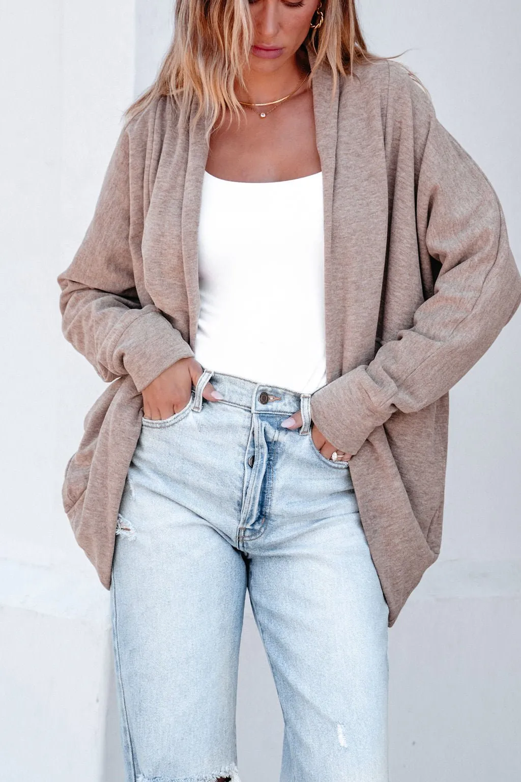 Make It Yours Taupe Brushed Cardigan - FINAL SALE