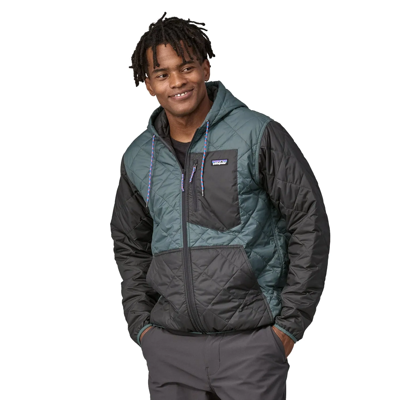 Mens Patagonia Diamond Quilted Bomber Hoodie