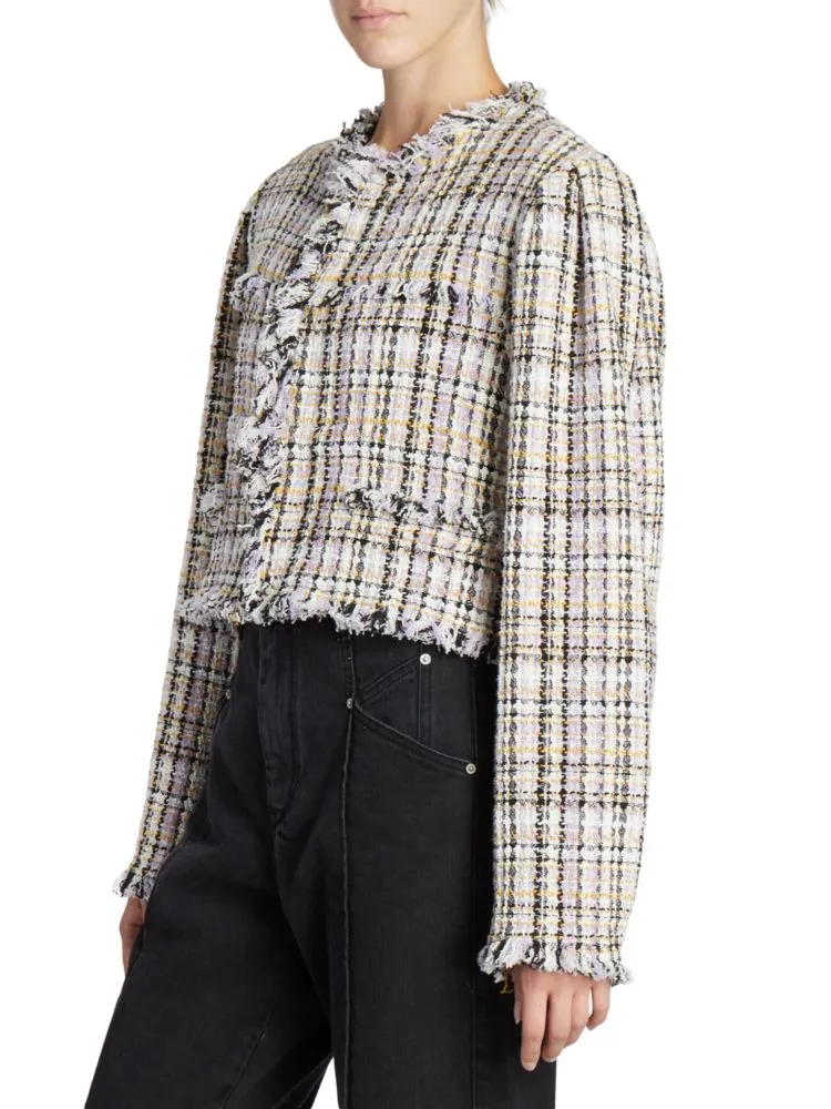 Nameo Isabel Marant Étoile Tweed Jacket in Lilac Yellow Multi