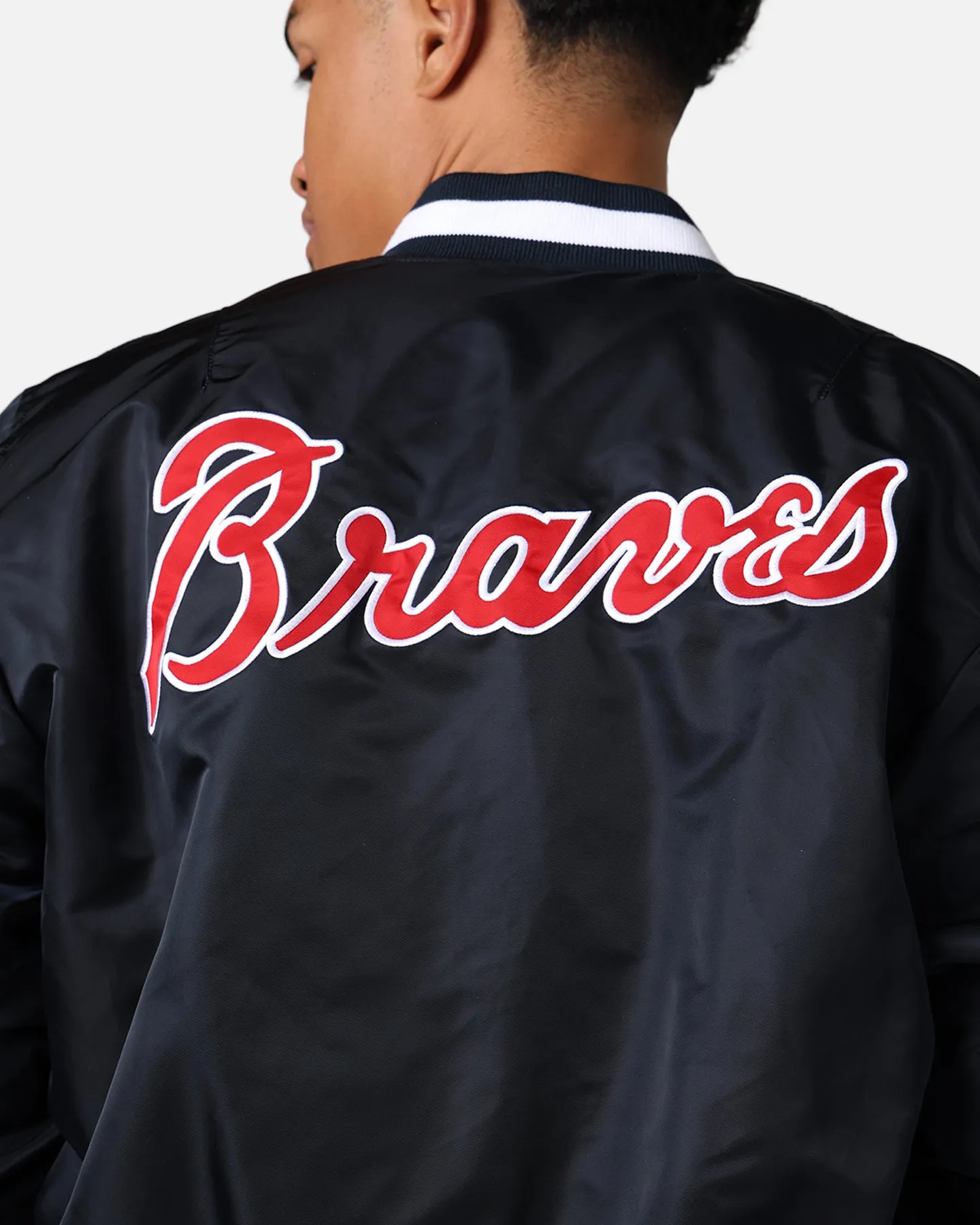 New Era X Alpha Series X MLB Atlanta Braves MA-1 Bomber Jacket Black