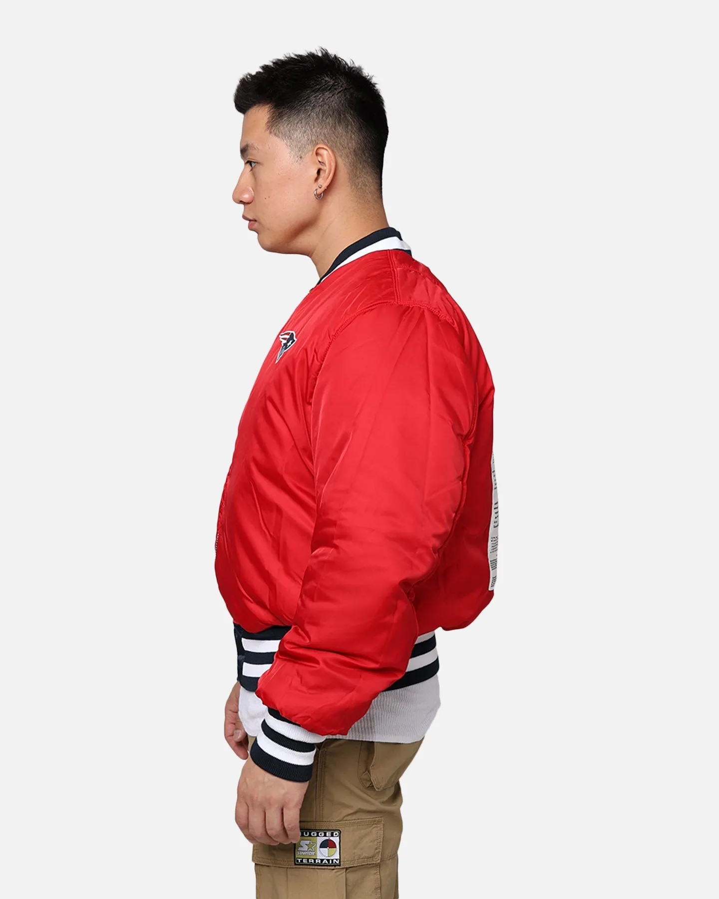 New Era X Alpha Series X NFL New England Patriots MA-1 Bomber Jacket Navy/Red