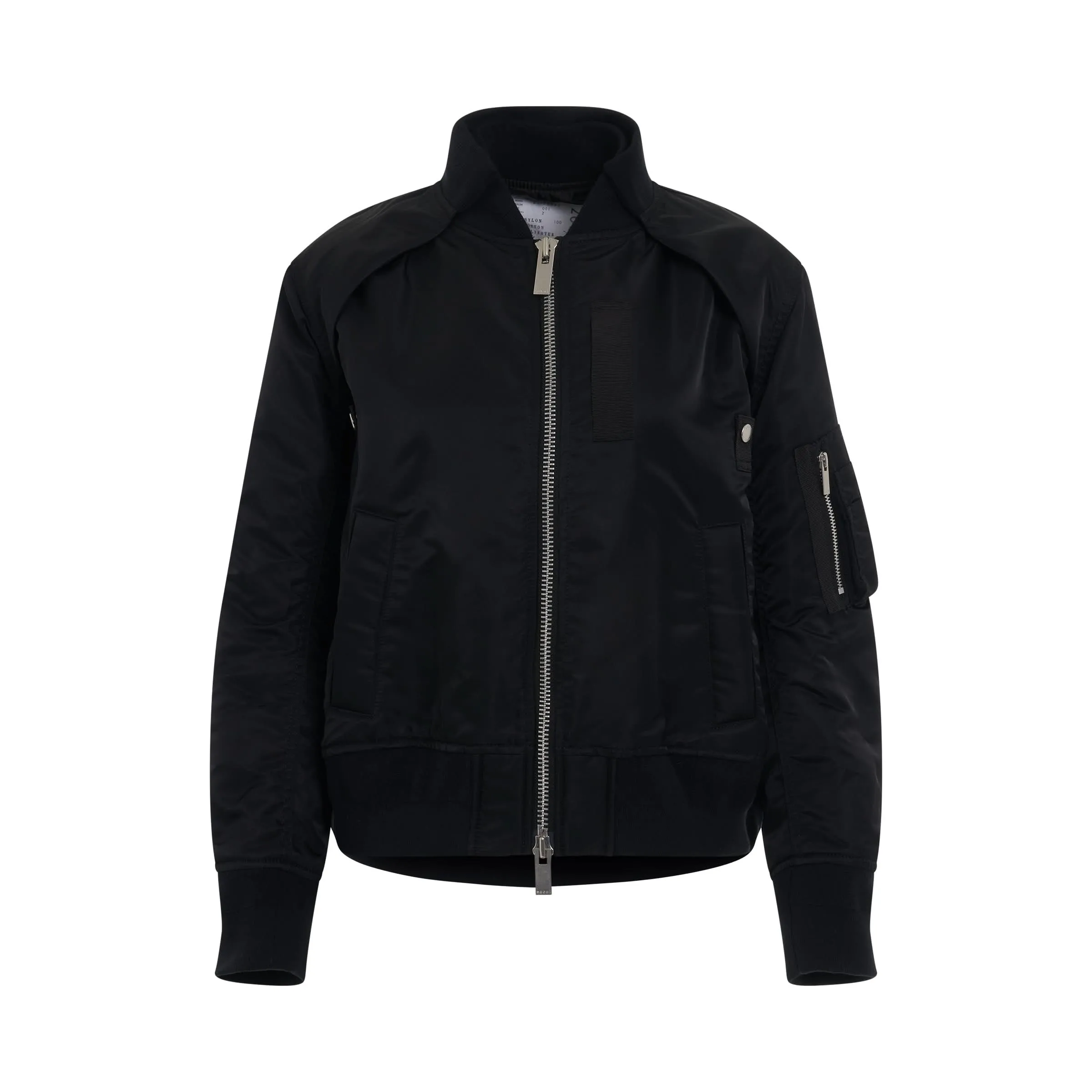 Nylon Twill Jacket in Black