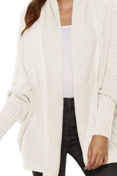 Open Front Batwing Sleeve Cardigan