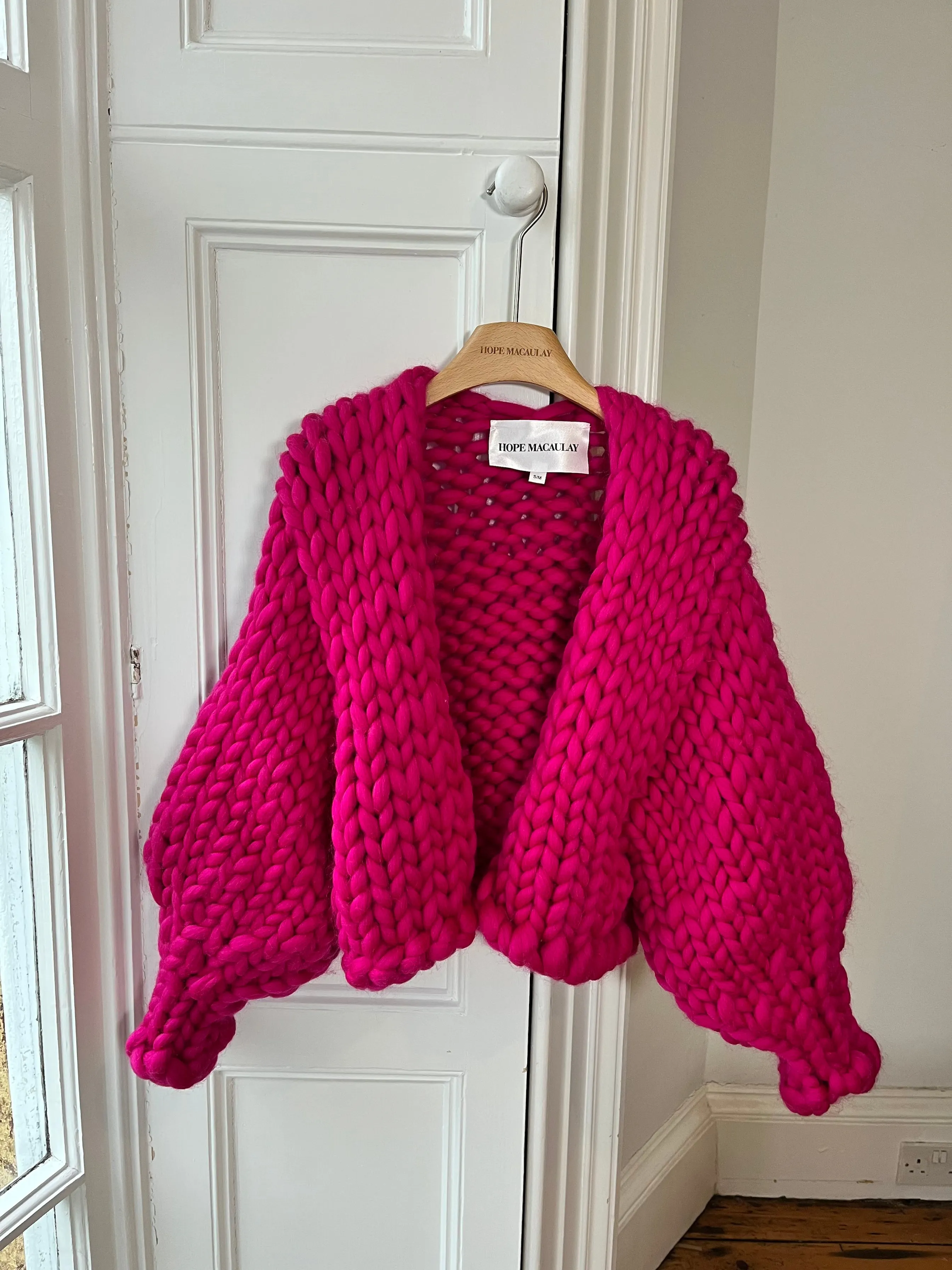 Raspberry Colossal Knit Cardigan S/M (Sample)