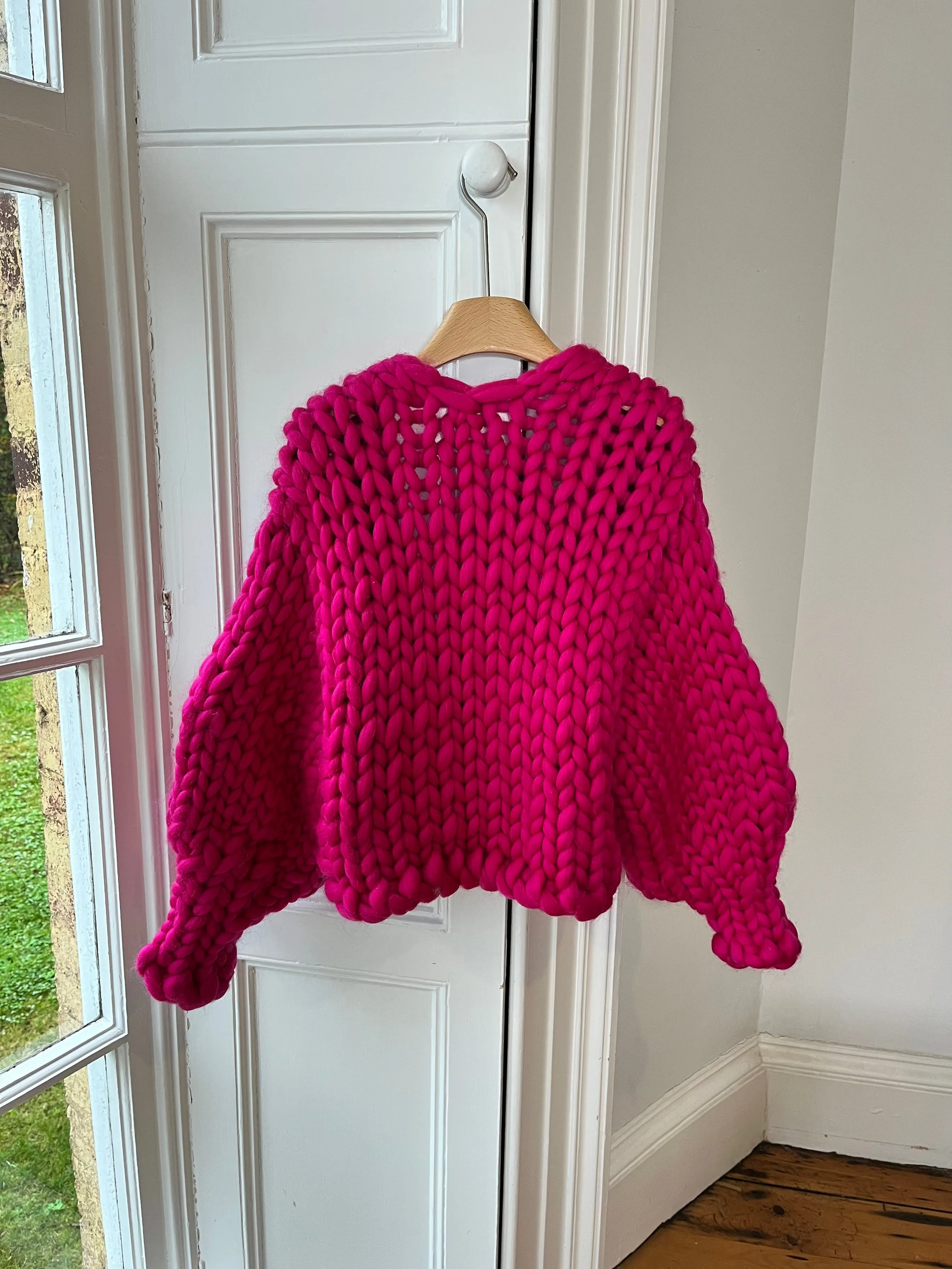 Raspberry Colossal Knit Cardigan S/M (Sample)