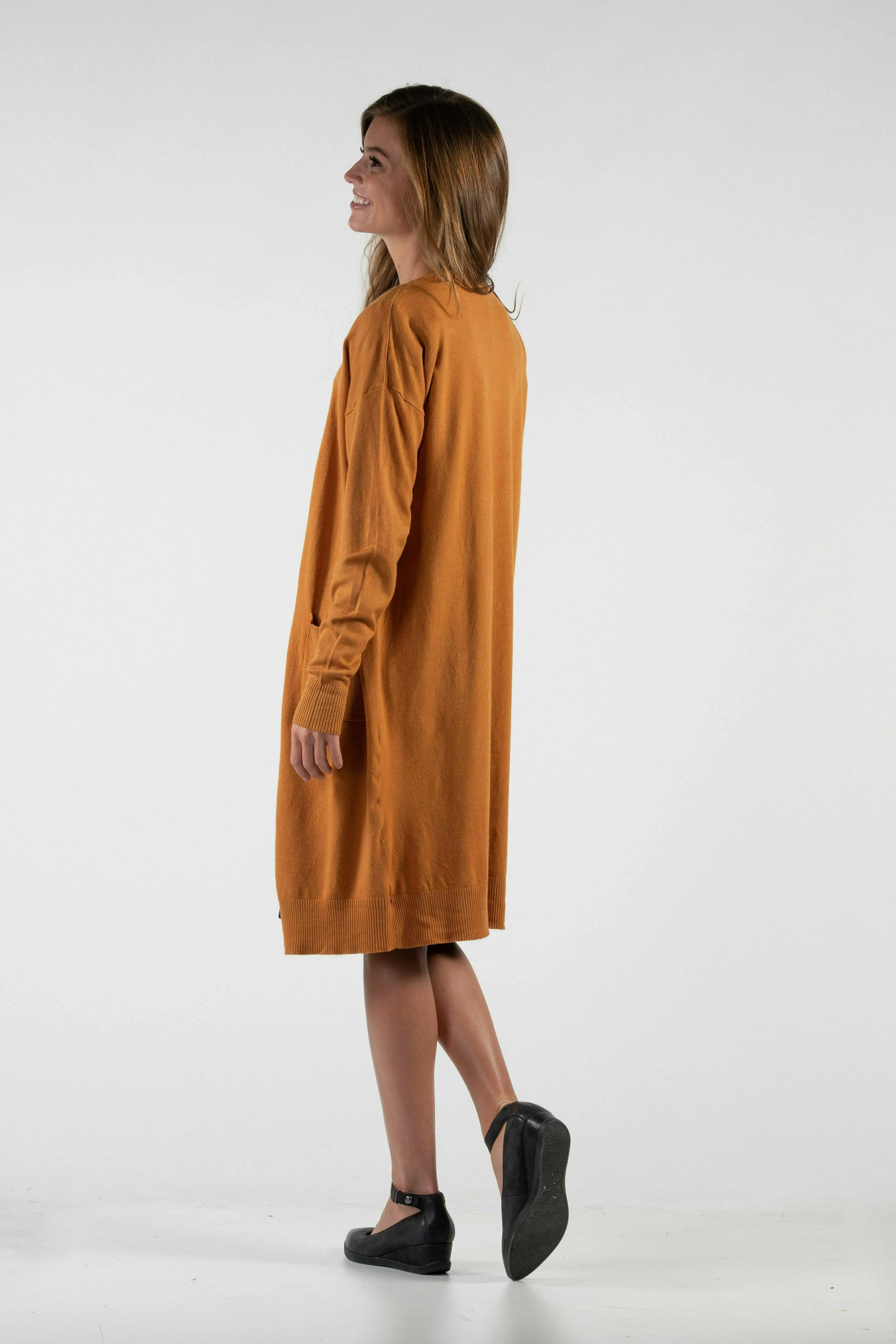 Soft Knit Cardigan High Gage - Caramel