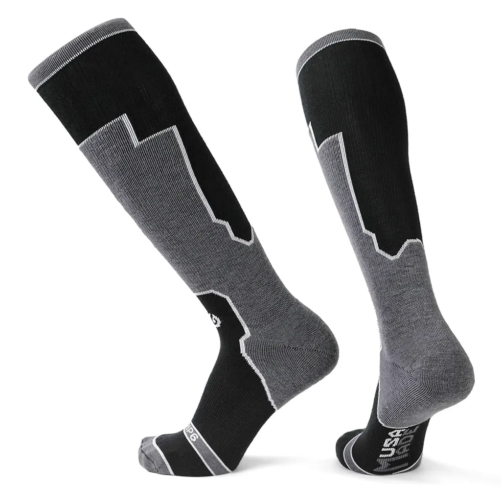 Tallboy Light Black Ski Sock