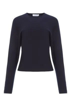 Theodore Knit Sweater in Navy Cashmere Silk