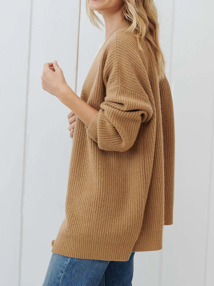 Vintage Knit Cardigan Loose Lazy Sweater Jackets