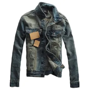 West Louis™ Casual Washed Cotton Jeans Jacket