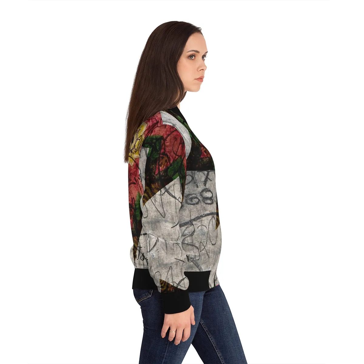 Women's Bomber Jacket (AOP) STAR