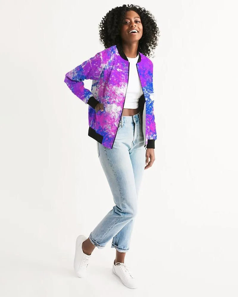 Womens Jackets, Cotton Candy Purple Style Bomber Jacket